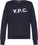 A.p.c. Blauwe Katoenen Sweatshirt met Voorlogo Blue Dames - Thumbnail 1