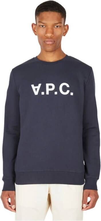 A.p.c. VPC Logo Sweatshirt Blauw Heren