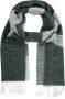 A.p.c. Wollen sjaal met franjes en logo print Groen Heren - Thumbnail 1
