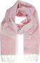 A.p.c. Wollen sjaal met franjes en verlengde logotekst Roze - Thumbnail 1