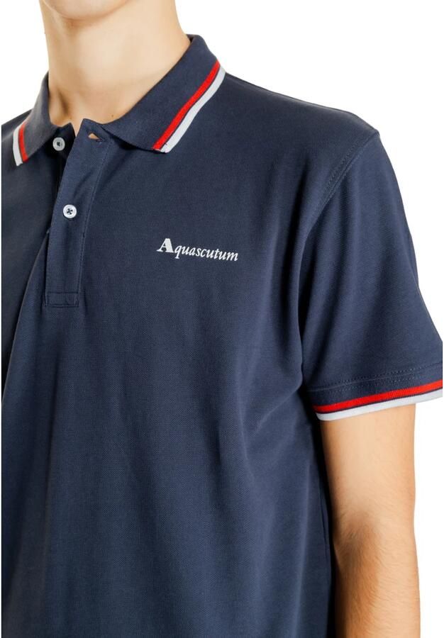 Aquascutum Polo Shirt Korte Mouw ACTIVE COTTON STRIPES POLO AA_SS23_PO002