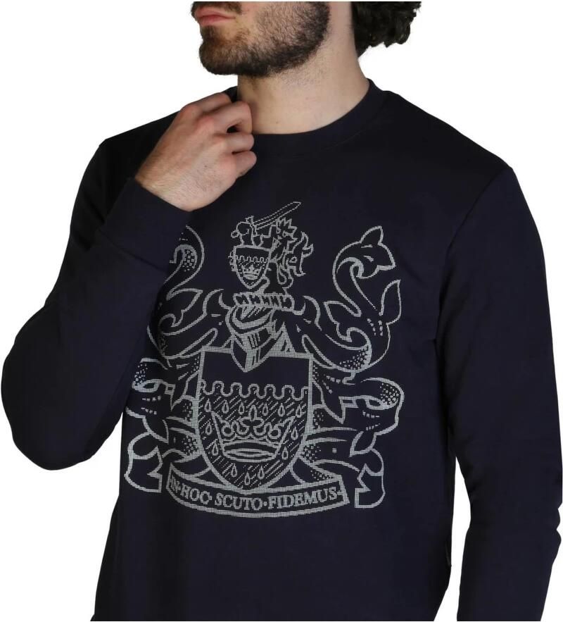 Aquascutum Heren Lente Zomer Sweatshirt Blue Heren