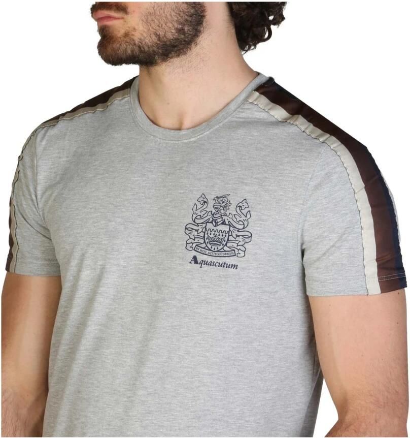 Aquascutum Heren T-shirt met korte mouwen Gray Heren