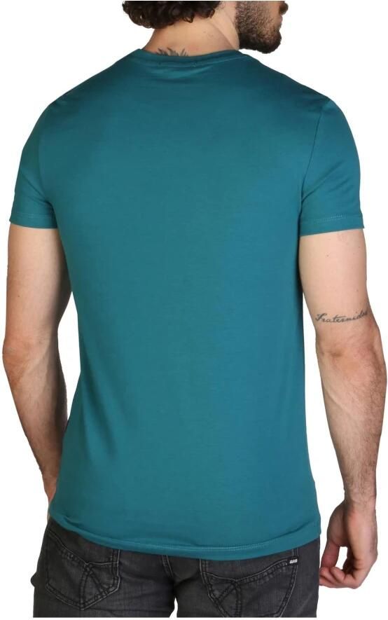 Aquascutum Katoenen T-shirt met logo detail Green Heren - Foto 2