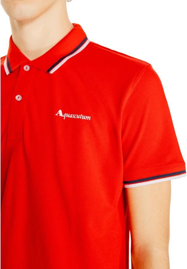 Aquascutum Polo Shirt Korte Mouw ACTIVE COTTON STRIPES POLO AA_SS23_PO002