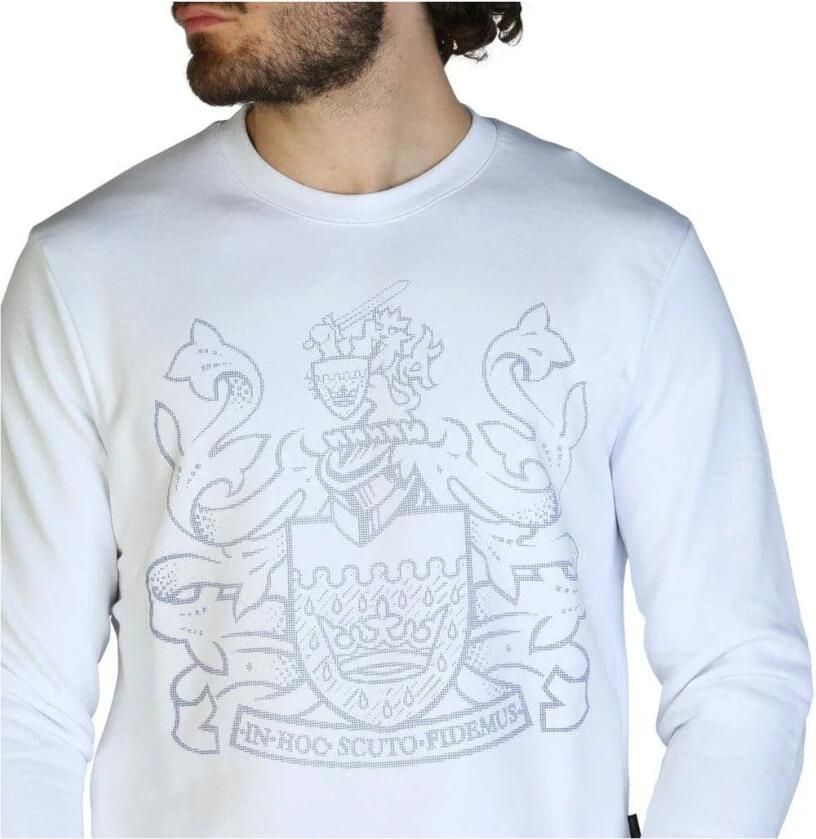 Aquascutum Heren Lente Zomer Sweatshirt White Heren