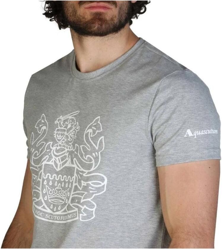 Aquascutum Heren T-shirt met korte mouwen en ronde hals Gray Heren - Foto 1