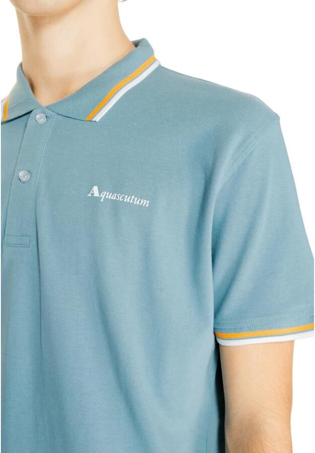 Aquascutum Polo Shirt Korte Mouw ACTIVE COTTON STRIPES POLO AA_SS23_PO002