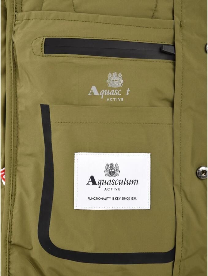 Aquascutum Heren Vest Lente Zomer Polyester Green Heren