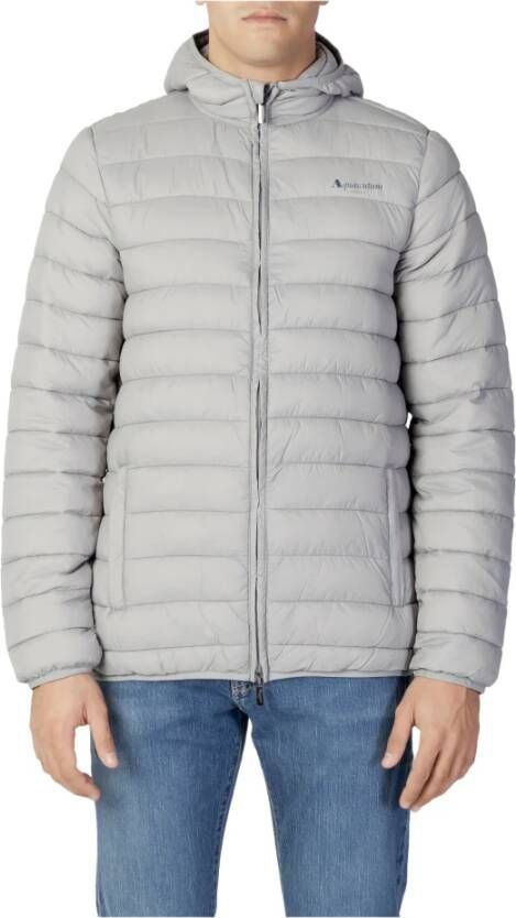 Aquascutum Grijze Hoodie met rits Gray Heren