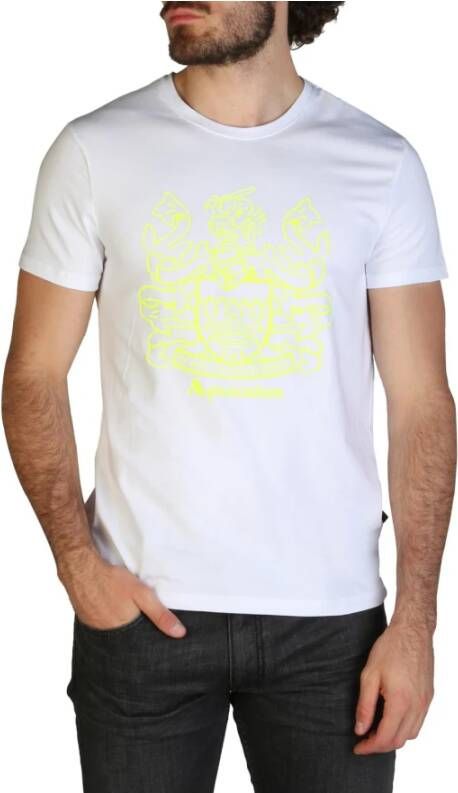 Aquascutum Logo Print Katoenen T-Shirt White Heren