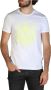 Aquascutum Logo Print Katoenen T-Shirt White Heren - Thumbnail 1