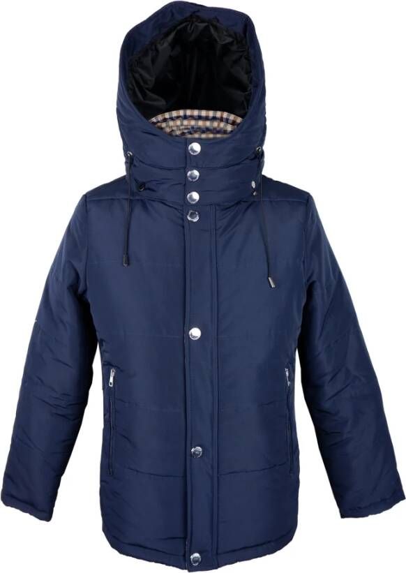 Aquascutum blauw polyamide jas Blauw Heren