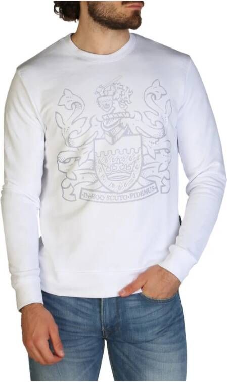 Aquascutum Heren Lente Zomer Sweatshirt White Heren