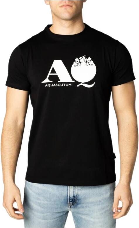 Aquascutum t-shirt Zwart Heren