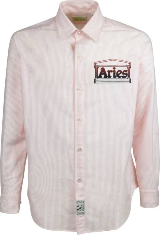 Aries Casual overhemd Roze Heren
