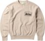 Aries Logo Sweater met kruisgraan Beige Heren - Thumbnail 1
