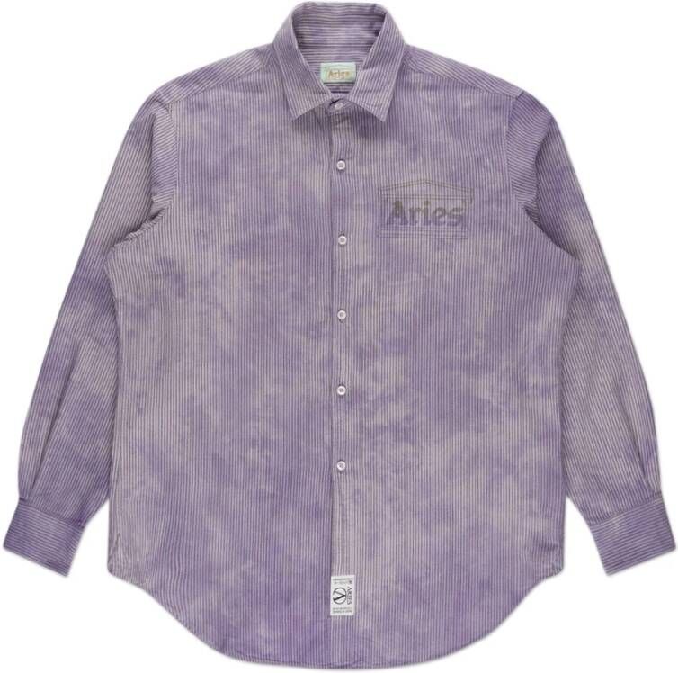 Aries Shirts Purple Heren