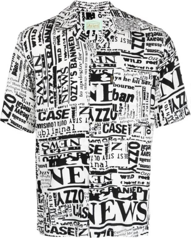 Aries Short Sleeve Shirts White Heren