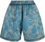 Aries Abstract Print Elastische Taille Shorts Blue Heren - Thumbnail 1