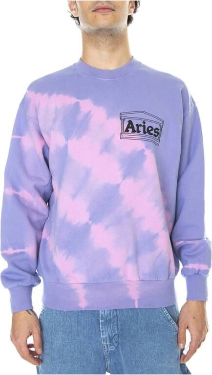 Aries Sweatshirt Purple Heren