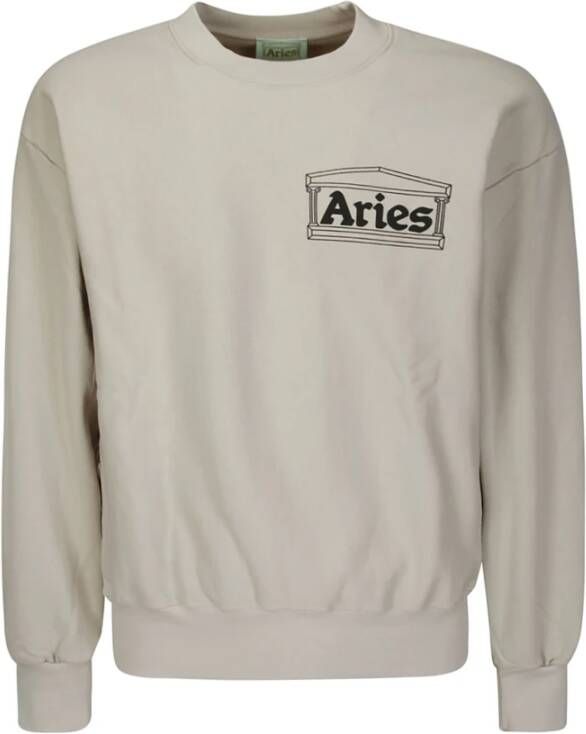 Aries Premium Temple Sweatshirt Beige Heren