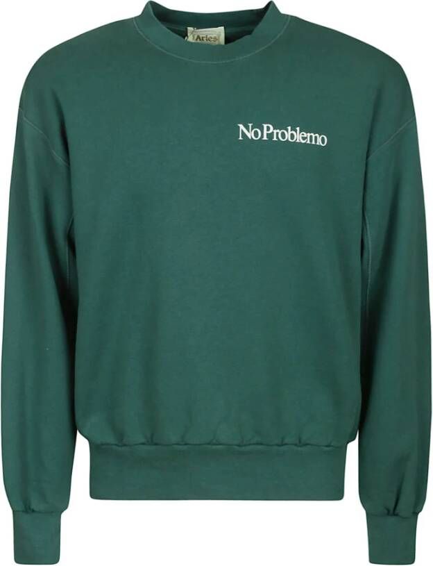 Aries Sweatshirt Hoodies Groen Unisex
