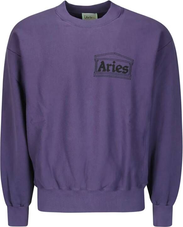 Aries Sweatshirts Purple Heren
