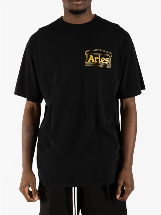Aries t-shirt Zwart Heren