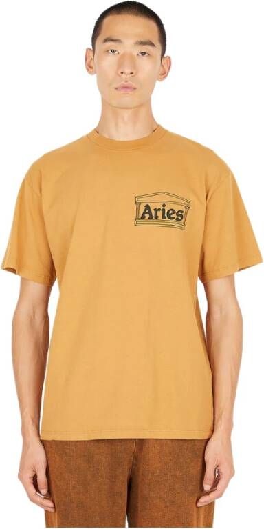 Aries T-shirts Geel Heren