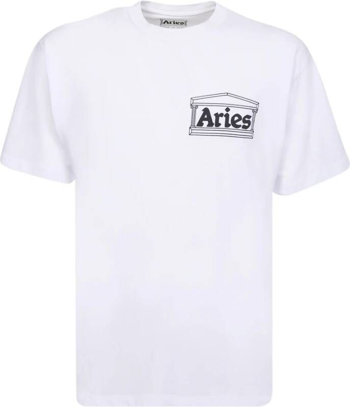 Aries Grafische Print T-shirt White Heren