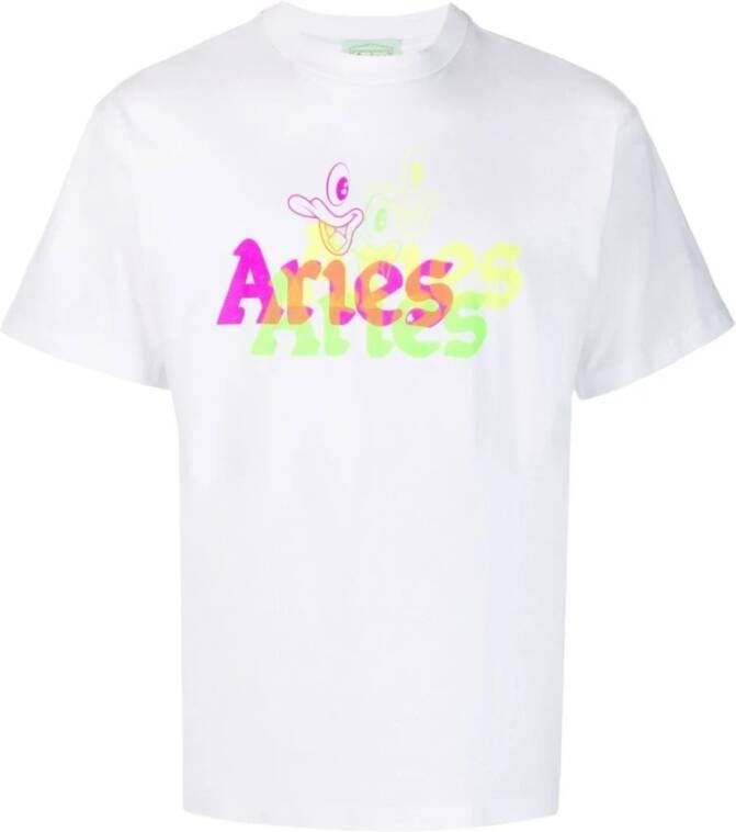 Aries T-Shirts White Heren