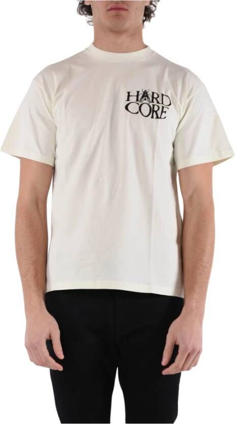 Aries Palms Grafische Print T-Shirt White Heren