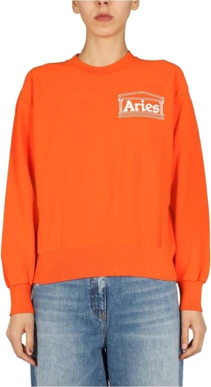 Aries Tempel sweatshirt Oranje Heren