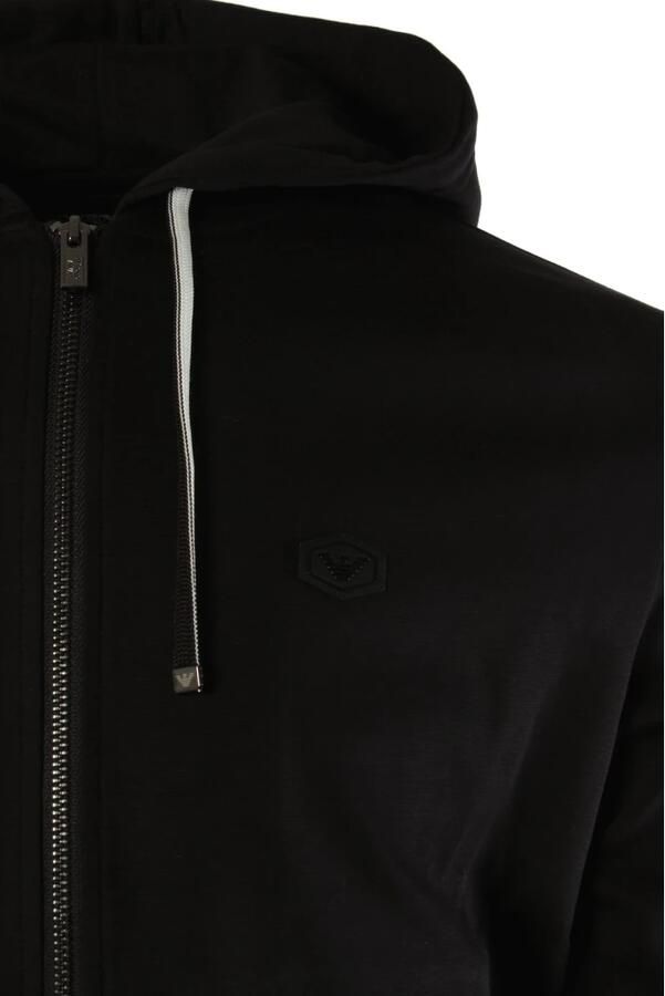 Emporio Armani Blauwe Zip-through Sweatshirt met Logo Appliqué Blue Heren - Foto 9