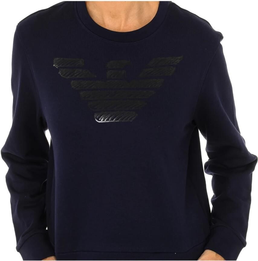 Emporio Armani Lange Mouw Jersey Top Blue Dames