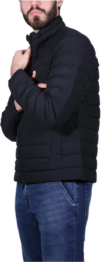 Emporio Armani Paddedylon Hoge Kraag Zwarte Puffer Jas Black Heren - Foto 5