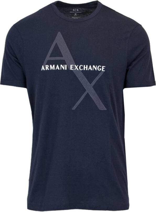 Emporio Armani Blauwe Logo T-shirts en Polos Blauw Heren
