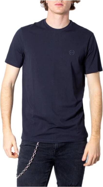 Armani Exchange Blauw korte mouwen T-shirt voor mannen Blue Heren