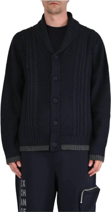 Armani Exchange Cardigans Blauw Heren