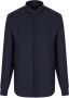Armani Exchange Blauw Linnen Logo Shirt Blue Heren - Thumbnail 1