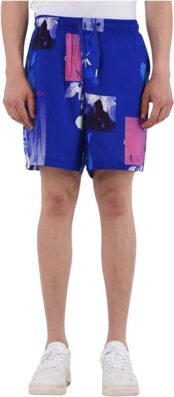 Armani Exchange Casual Shorts Blauw Heren