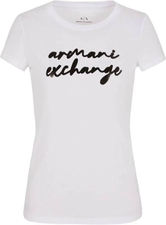 Armani Comfortabele en veelzijdige T-shirt met slanke pasvorm Wit Dames