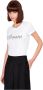 Armani Exchange Witte Bedrukte Katoenen T-shirt White Dames - Thumbnail 2