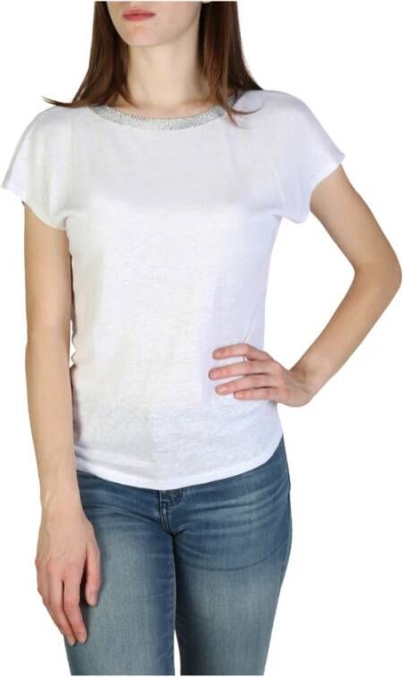 Armani Lente Zomer Dames Trui met Voorsluiting Wit Dames