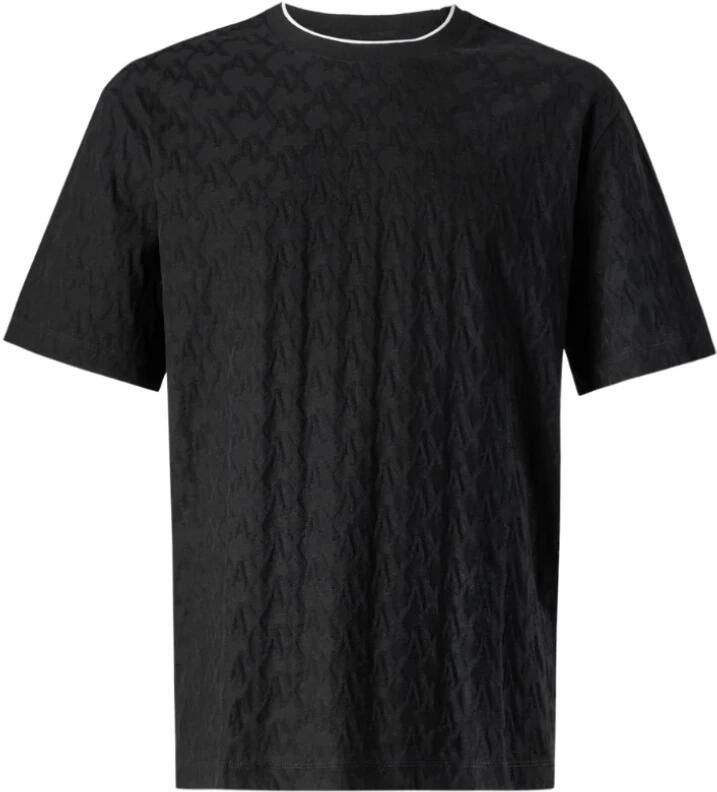 Armani Exchange ASV Regular Fit T-shirt met contrasterende ronde hals Black Heren - Foto 3