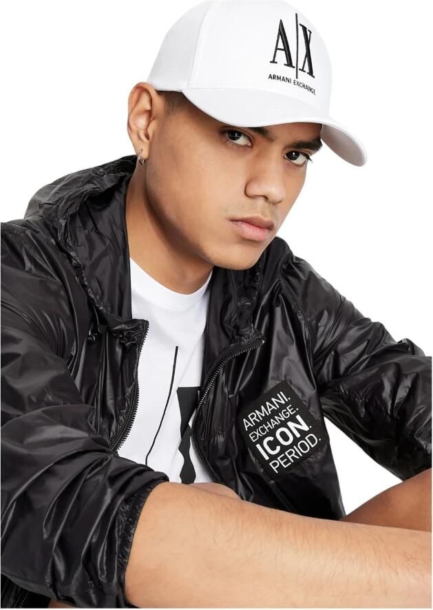 Armani Exchange Baseball Cap Classic Style White Heren - Foto 2
