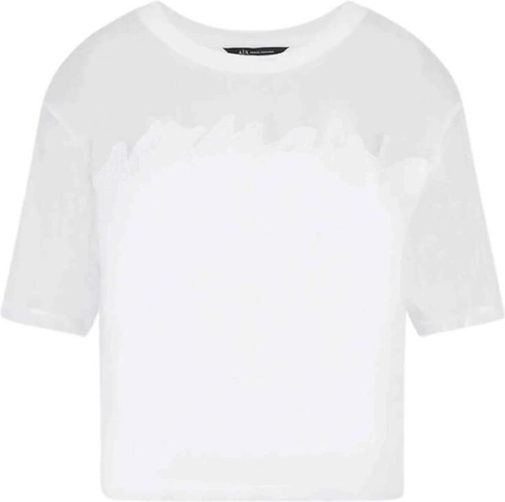 Armani Exchange T-shirt met logostitching - Foto 3