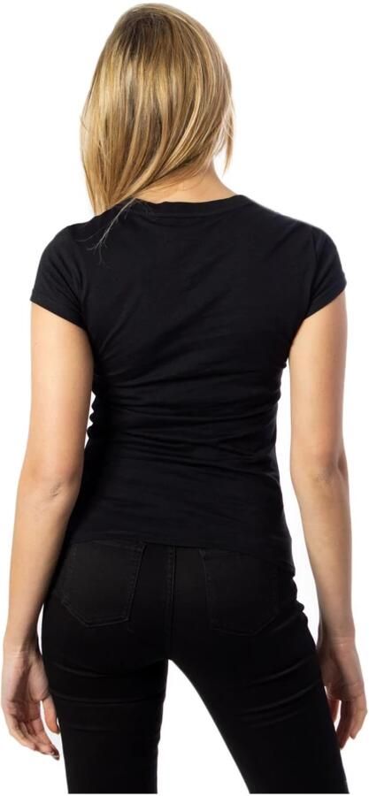 Armani Exchange Katoenen Crew Neck T-Shirt Vrouwencollectie Black Dames - Foto 2