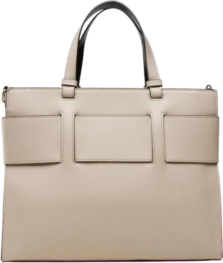 Armani Exchange Beige Rits Tas met Binnen Zakken Beige Dames